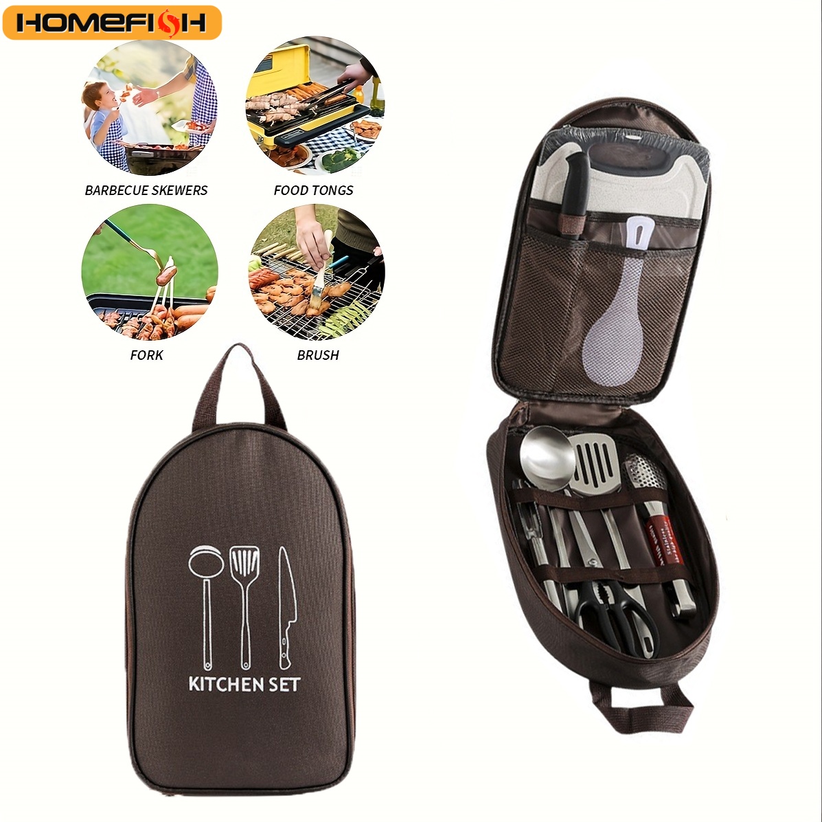 Camping Cooking Equipment Bag - حقيبة طهي خارجية، حقيبة تخزين للتخييم،