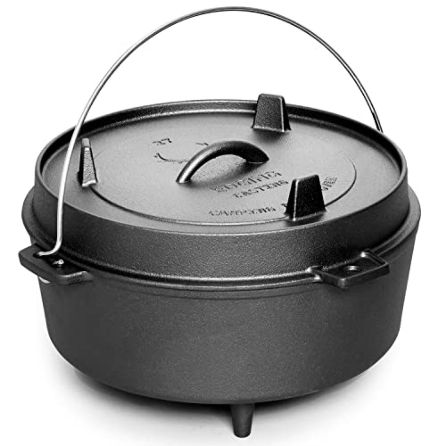 Camping Cooking Dutch Oven - قدر هولندي من الحديد الزهر مسبق