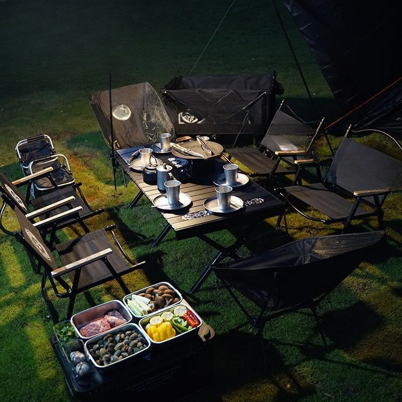 Camping Cooking Canopy - مجموعة التخييم خيمة خارجية، مظلة معدات