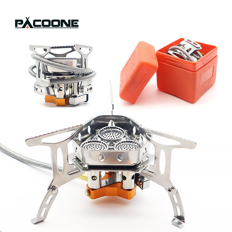 Camping Cooking Equipment Bag - موقد غاز PACOONE بثلاثة رؤوس للتخييم