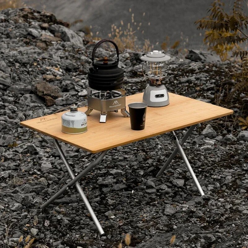 Camping Cooking Table - MOUNTAINHIKER-طاولة خيزران للتخييم في الهواء الطلق