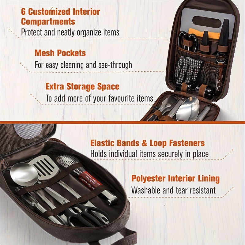 حقيبة طهي خارجية، حقيبة تخزين  - مراجعة Camping Cooking Equipment Bag وسعره