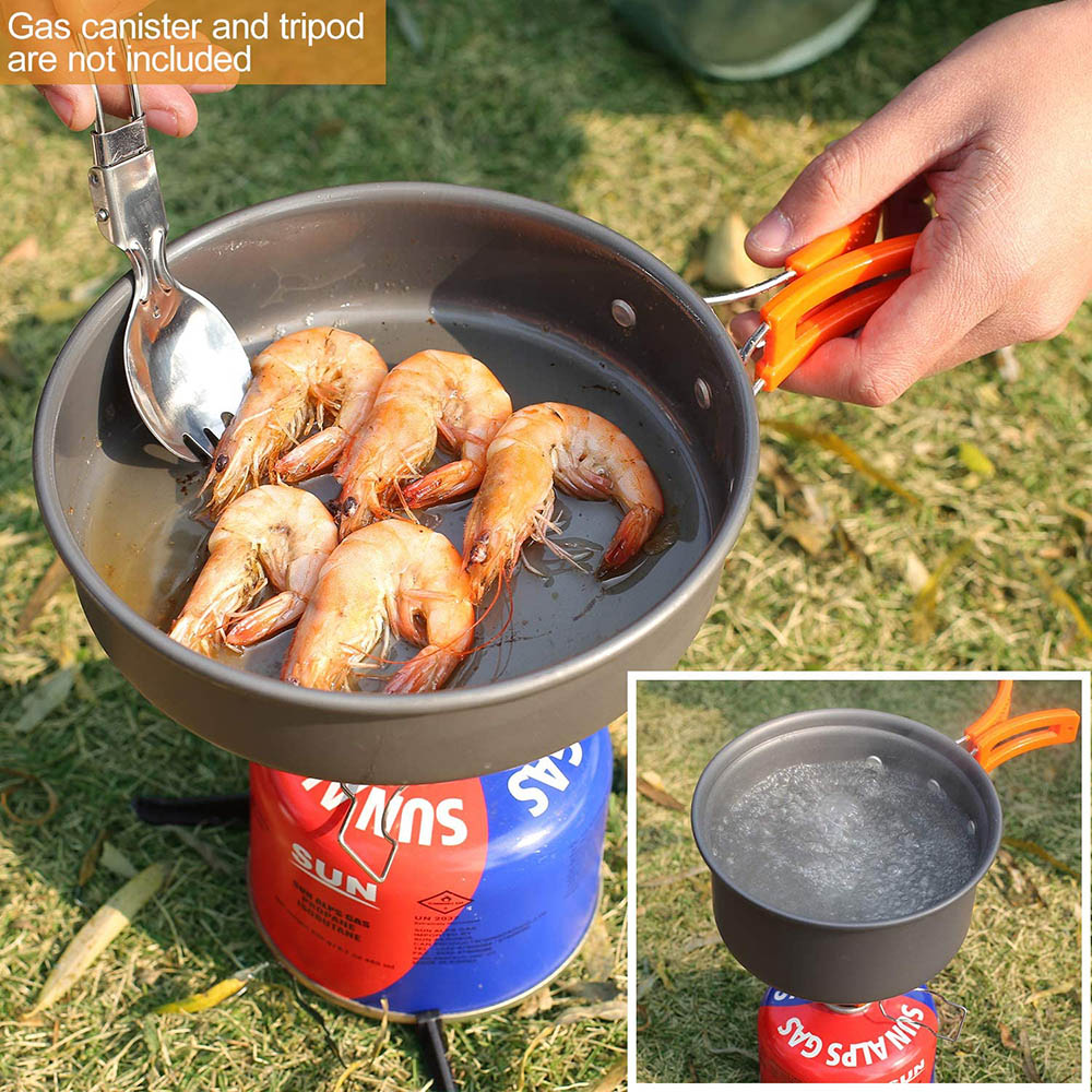 طقم أواني طهي للتخييم في الهوا - مراجعة Camping Cooking Equipment Bag وسعره