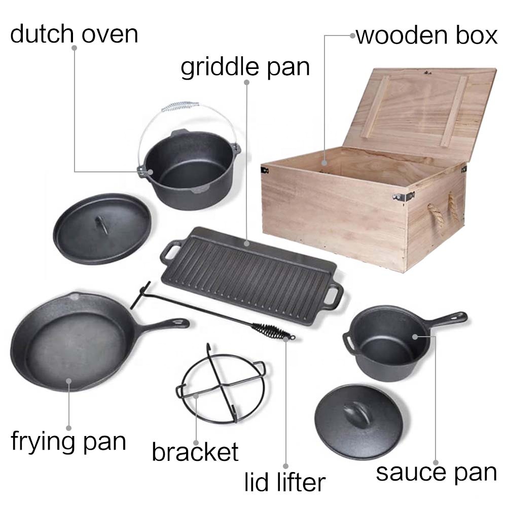 قبل الموسم شواء الثقيلة التخيي - مراجعة Camping Cooking Dutch Oven وسعره