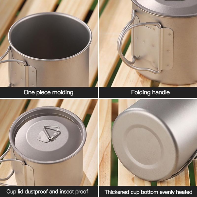 كوب تخييم من التيتانيوم بمقبض  - مراجعة Camping Cooking Roll وسعره