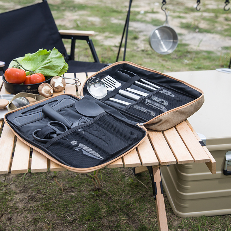 طقم أدوات طهي للتخييم مكون من  - مراجعة Camping Cooking Equipment Bag وسعره