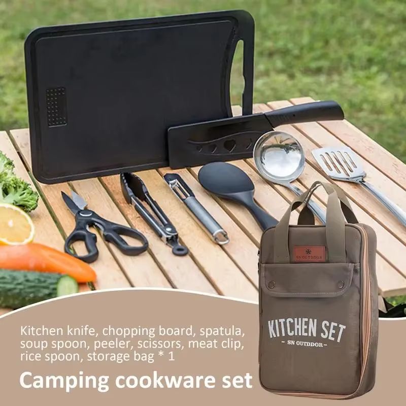 طقم أدوات طهي للتخييم مكون من  - مراجعة Camping Cooking Equipment Bag وسعره