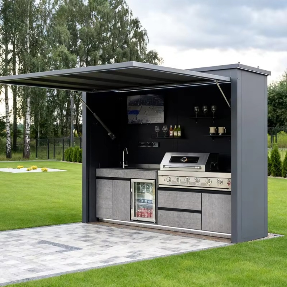 خزانة مطبخ من الألومنيوم للفنا - مراجعة Camping Cooking Canopy وسعره