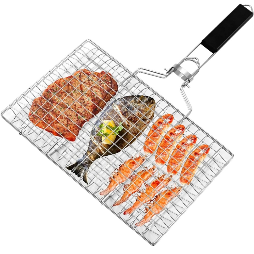 سلة شواء محمولة قابلة للطي من  - مراجعة Camping Cooking Basket وسعره