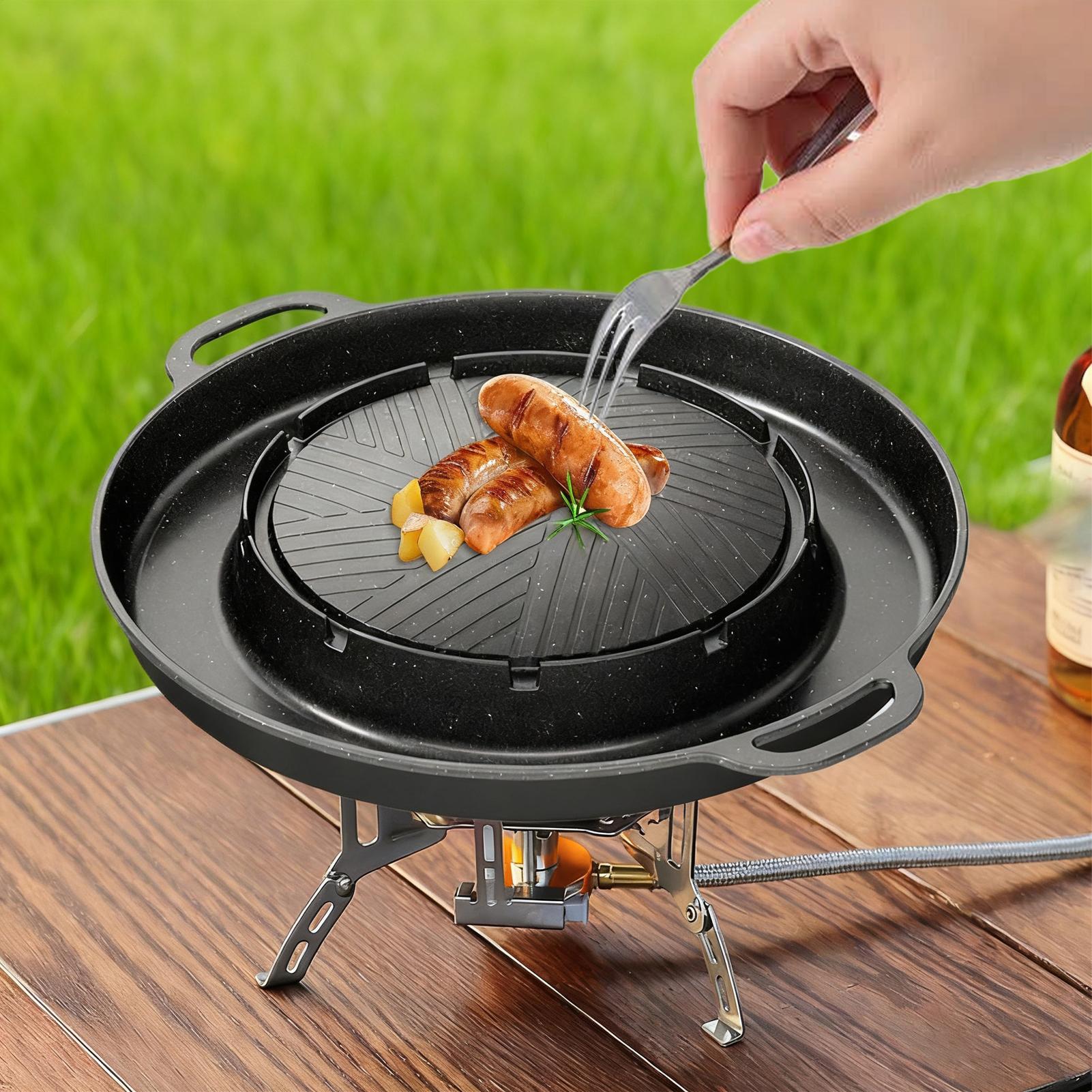 شواية 2 في 1 ومقلاة ساخنة لسطح - مراجعة Camping Cooking Table وسعره