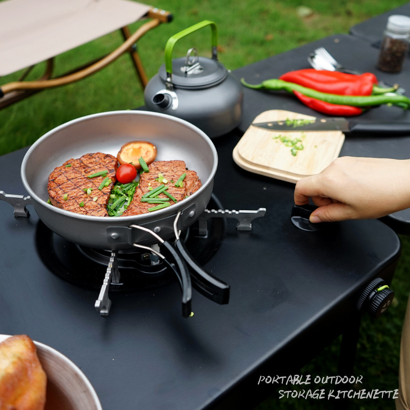 طاولة مطبخ متنقلة للتخييم، محط - مراجعة Camping Cooking Table وسعره