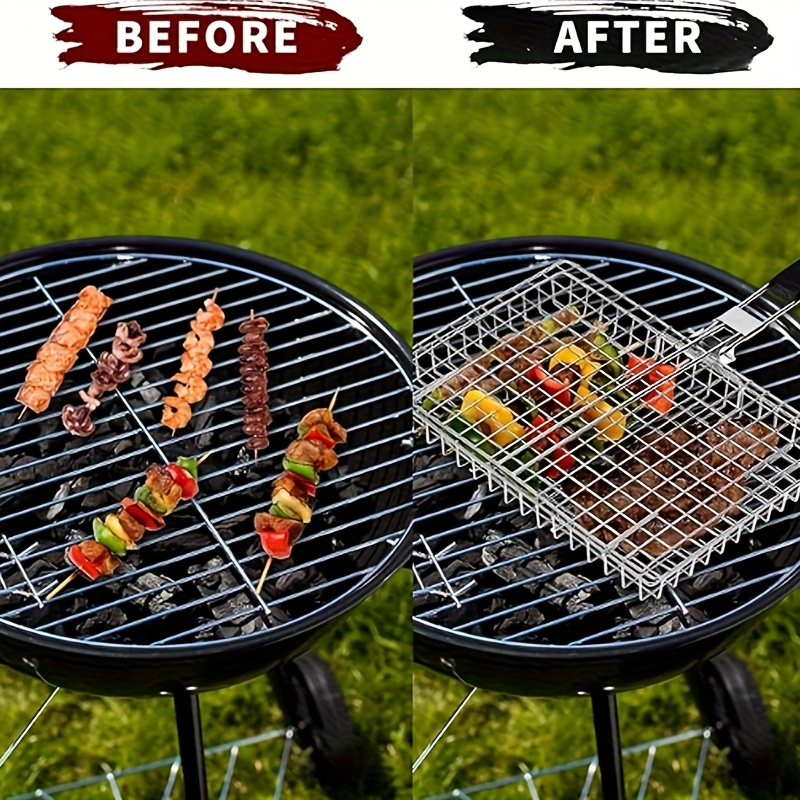 رف شواء محمول قابل للطي من الف - مراجعة Camping Cooking Basket وسعره