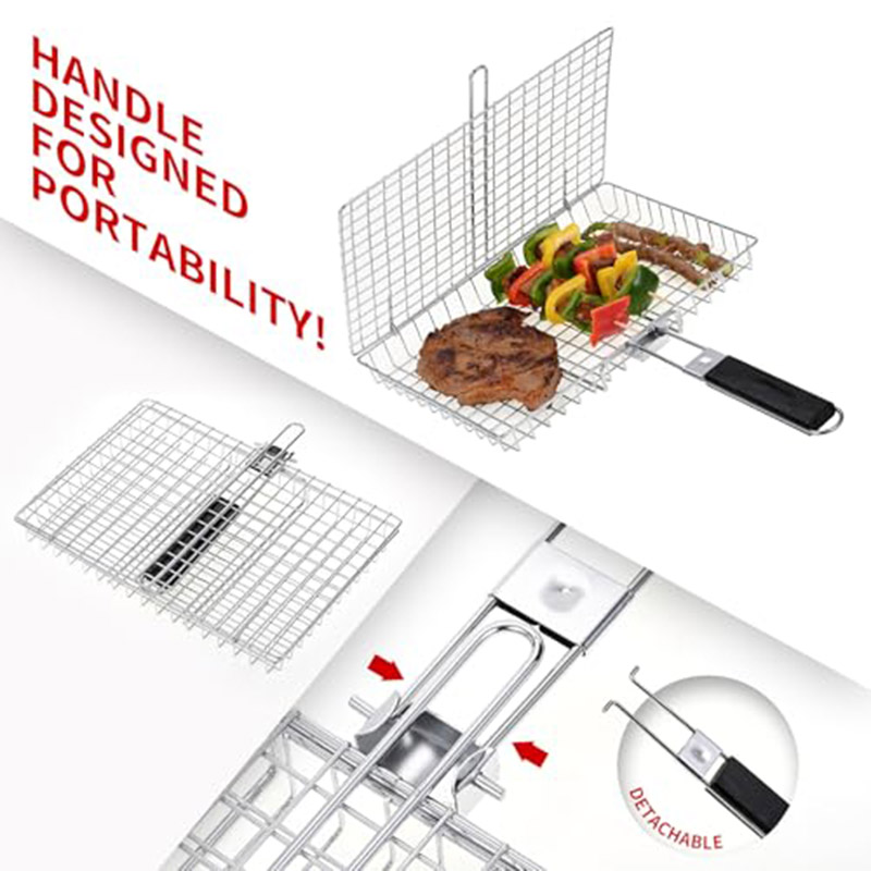 رف شواء محمول قابل للطي من الف - مراجعة Camping Cooking Basket وسعره