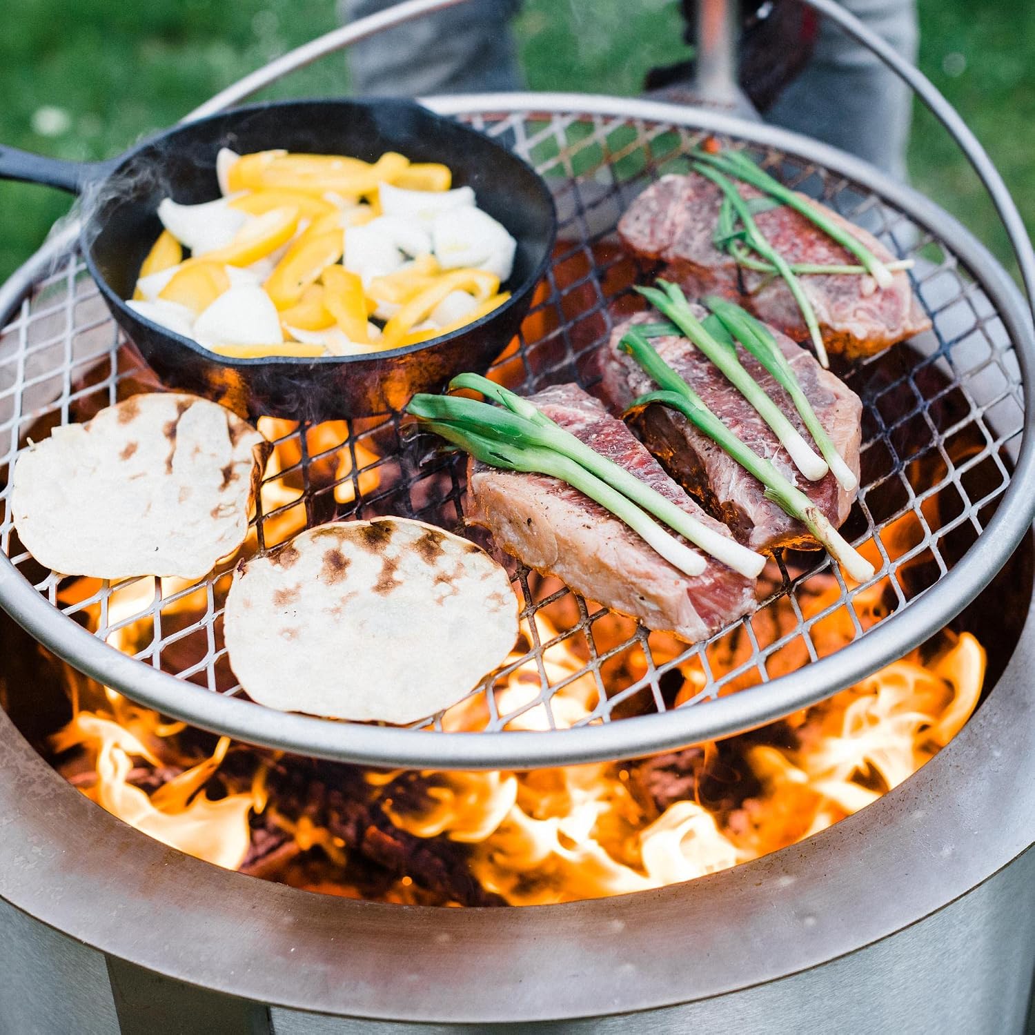 شبكة طهي من الفولاذ المقاوم لل - مراجعة Camping Cooking Fire وسعره