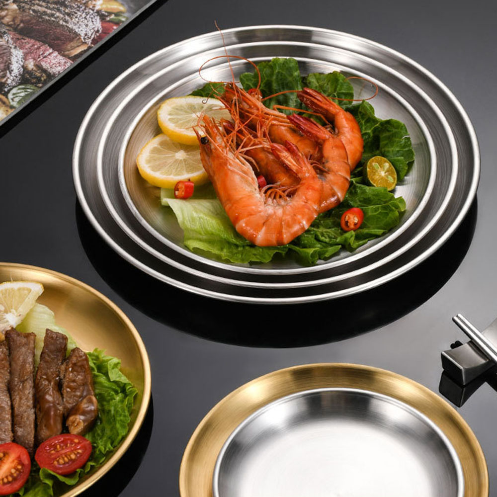 8 قطعة طبق طعام معدني الفولاذ  - مراجعة Camping Cooking Plate وسعره