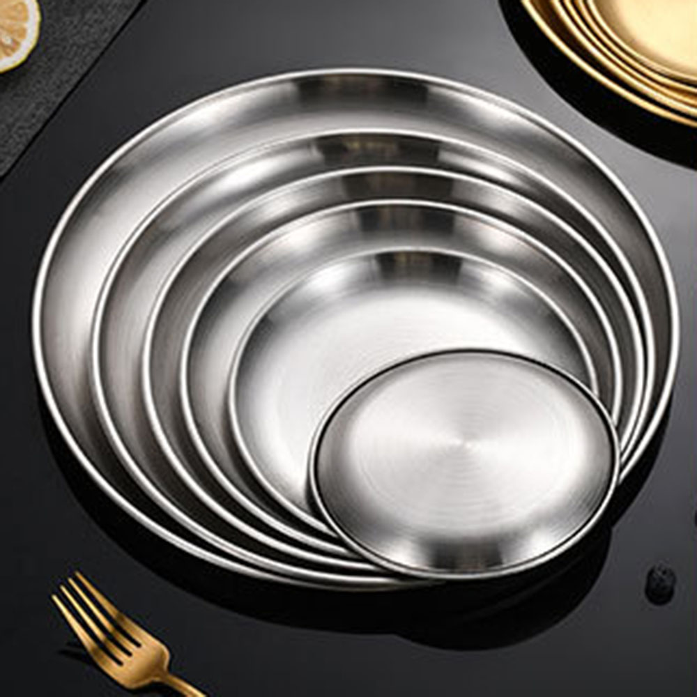 8 قطعة طبق طعام معدني الفولاذ  - مراجعة Camping Cooking Plate وسعره