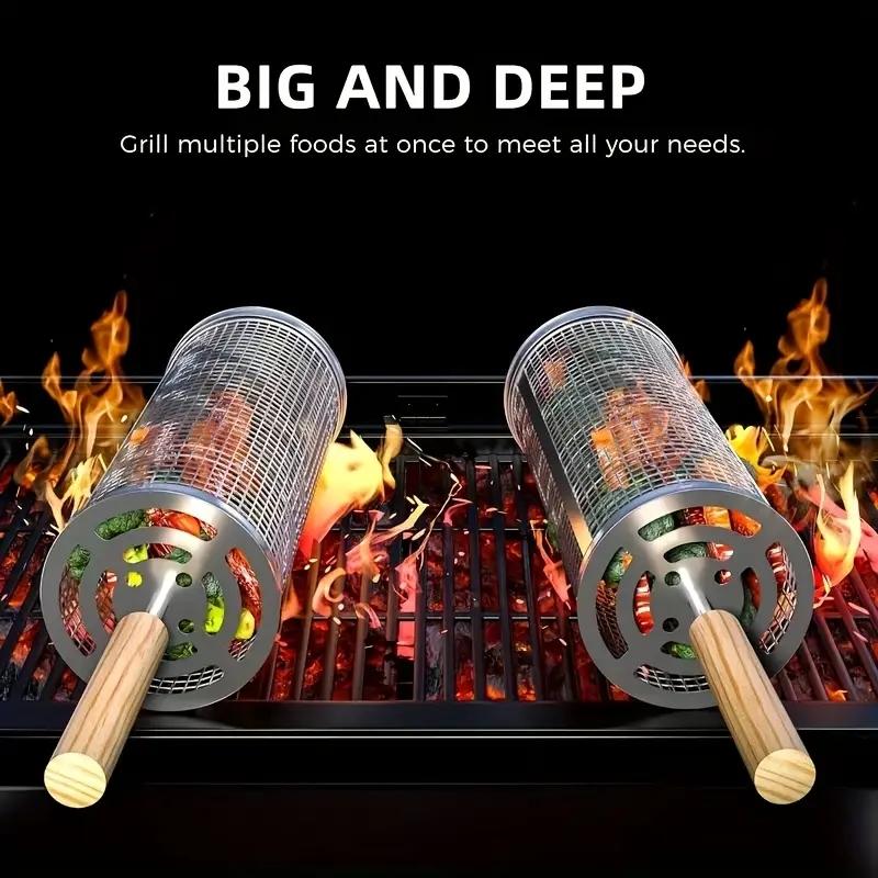 سلة شواء من الفولاذ المقاوم لل - مراجعة Camping Cooking Basket وسعره