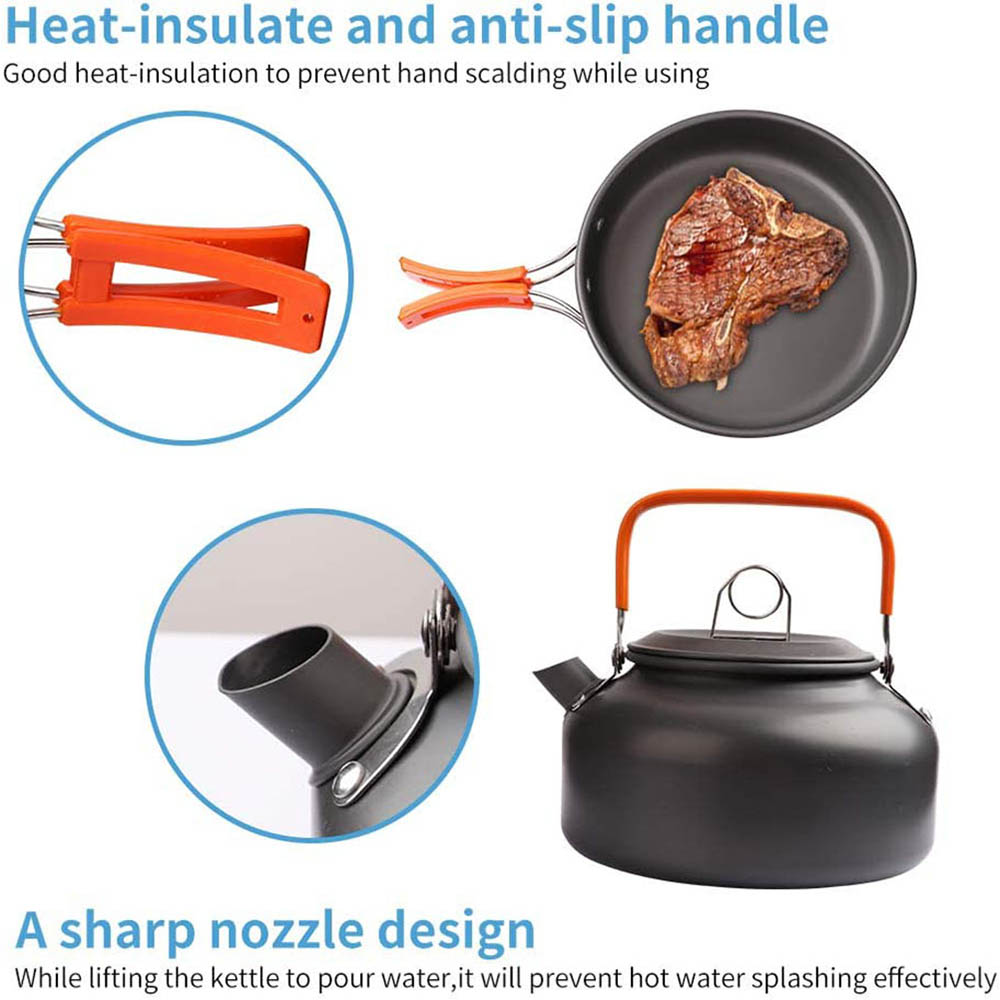 1 قطعة/1 مجموعة التخييم تجهيزا - مراجعة Camping Cooking Equipment Bag وسعره