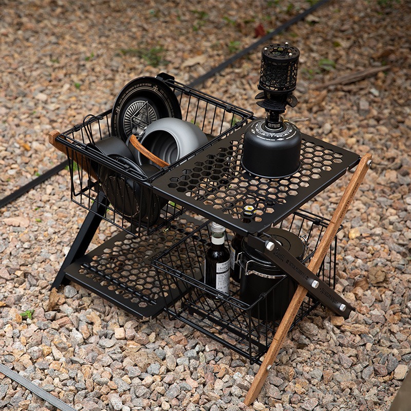 طاولات تخييم محمولة قابلة للطي - مراجعة Camping Cooking Basket وسعره