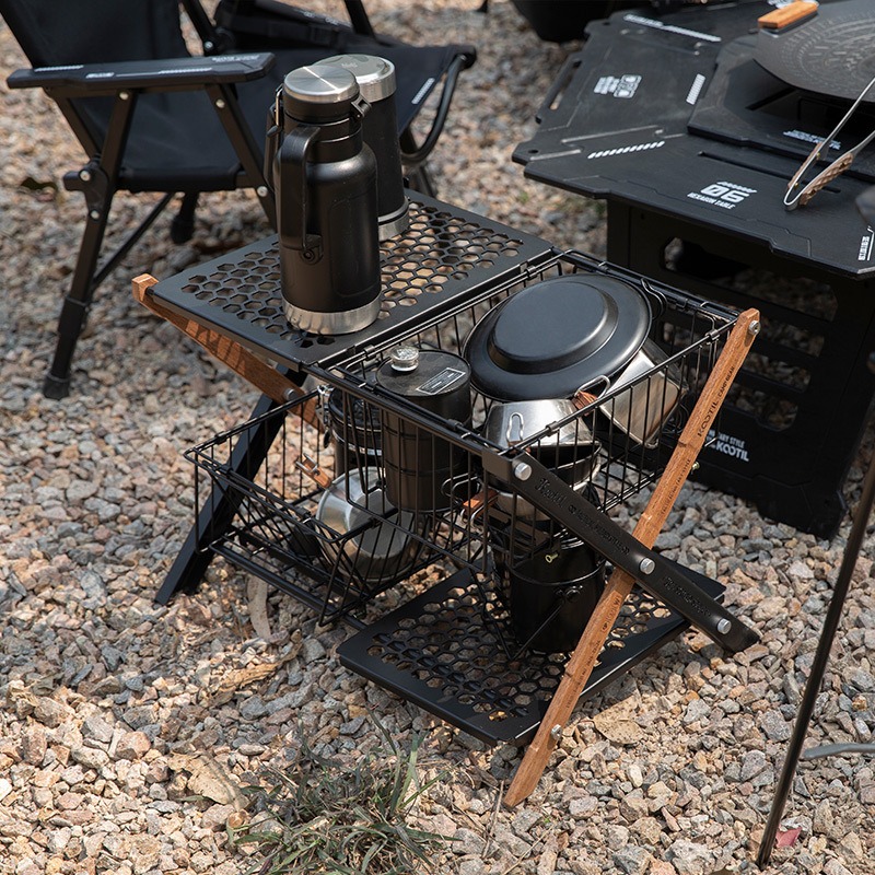 طاولات تخييم محمولة قابلة للطي - مراجعة Camping Cooking Basket وسعره