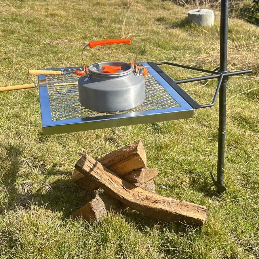 360 °   شواية نار قابلة للتعدي - مراجعة Camping Cooking Fire وسعره