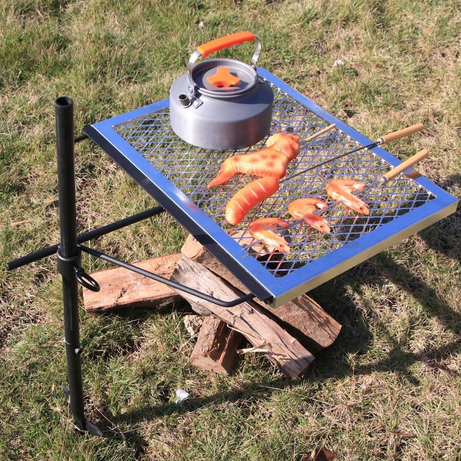 360 °   شواية نار قابلة للتعدي - مراجعة Camping Cooking Fire وسعره