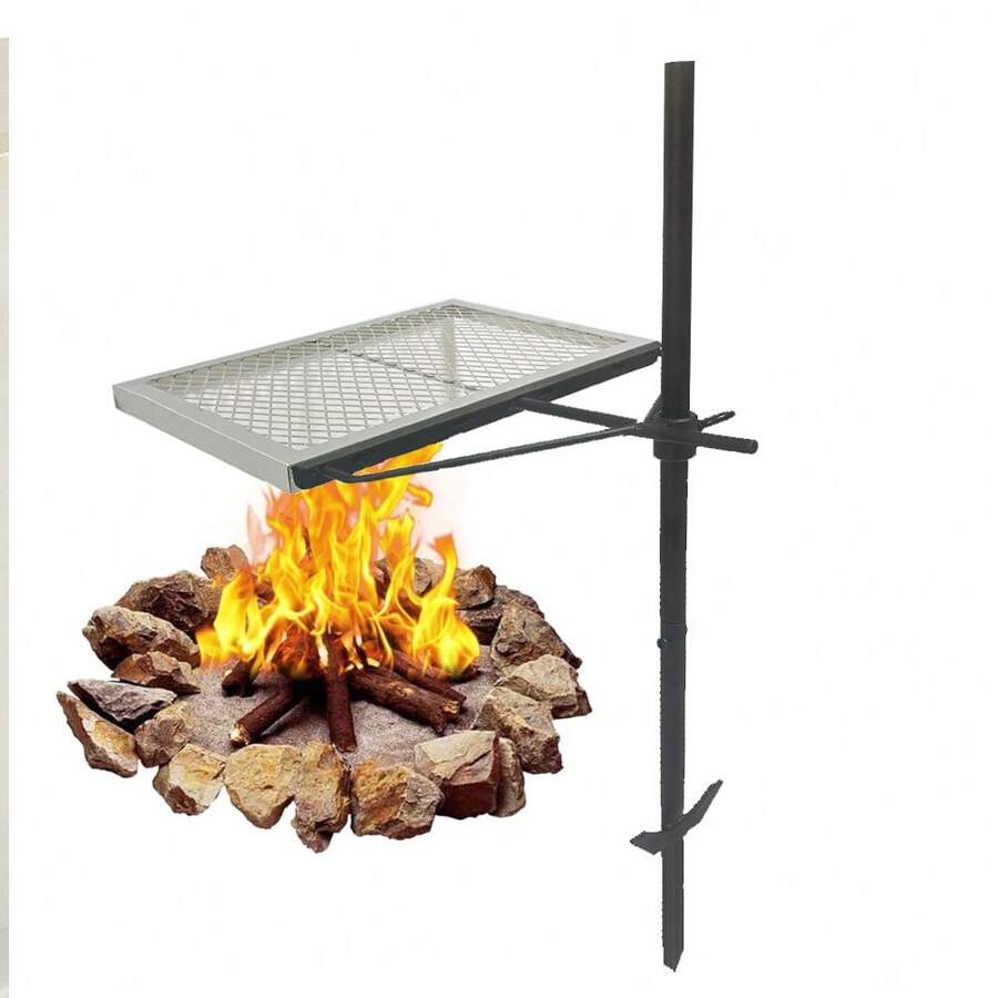 360 °   شواية نار قابلة للتعدي - مراجعة Camping Cooking Fire وسعره