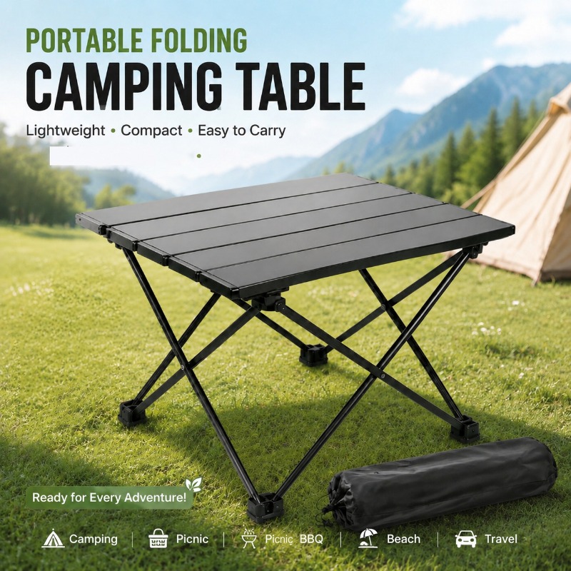 طاولة تخييم خفيفة الوزن قابلة  - مراجعة Camping Cooking Table وسعره