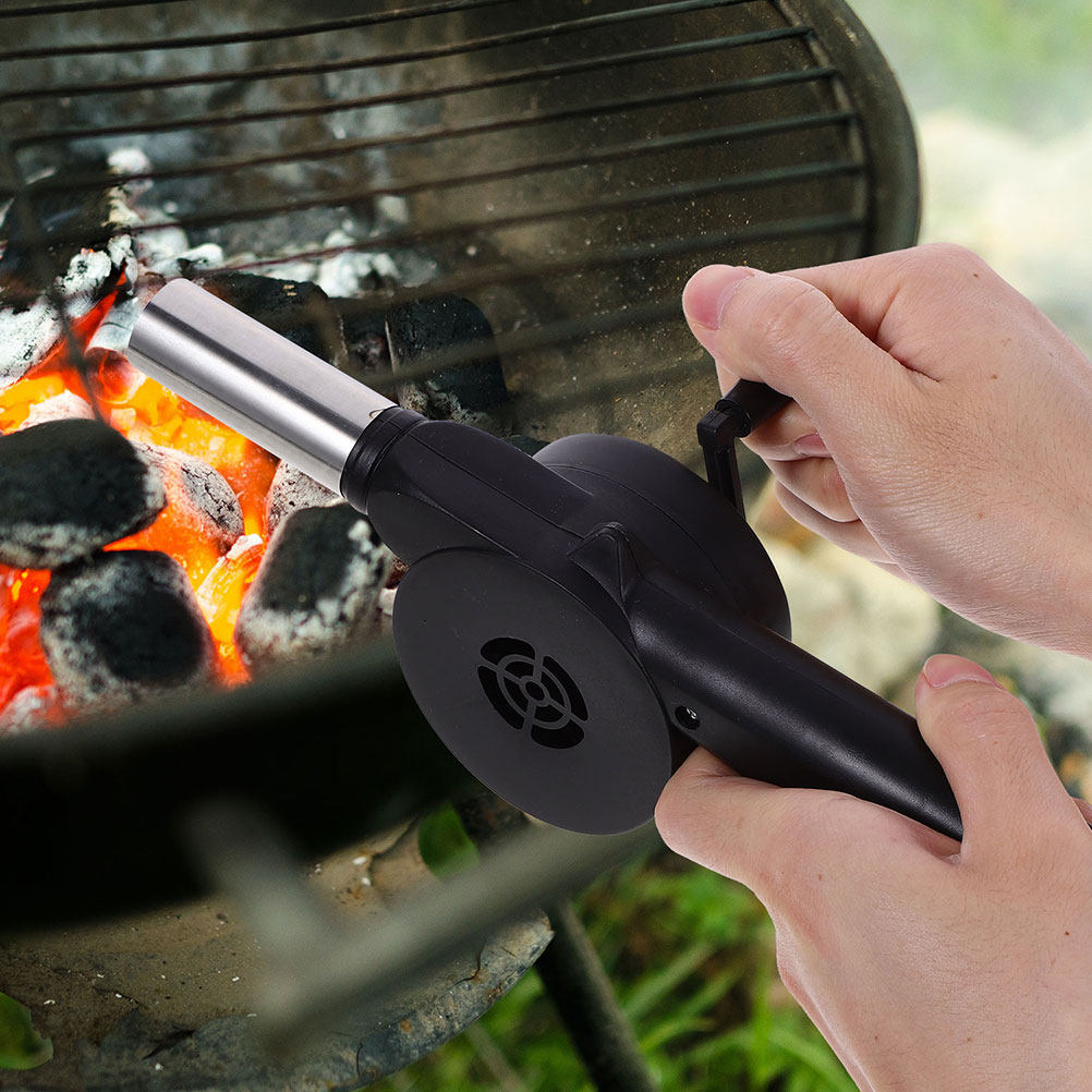 منفاخ يدوي أسود بمقبض دوار، مر - مراجعة Camping Cooking Fire وسعره
