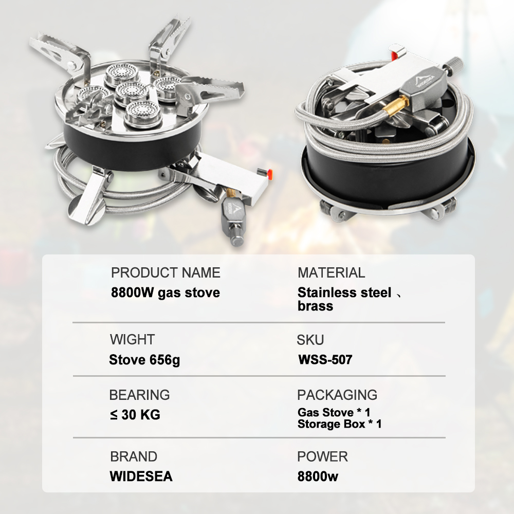 Widesea التخييم 5in1 موقد غاز  - مراجعة Camping Cooking Plate وسعره