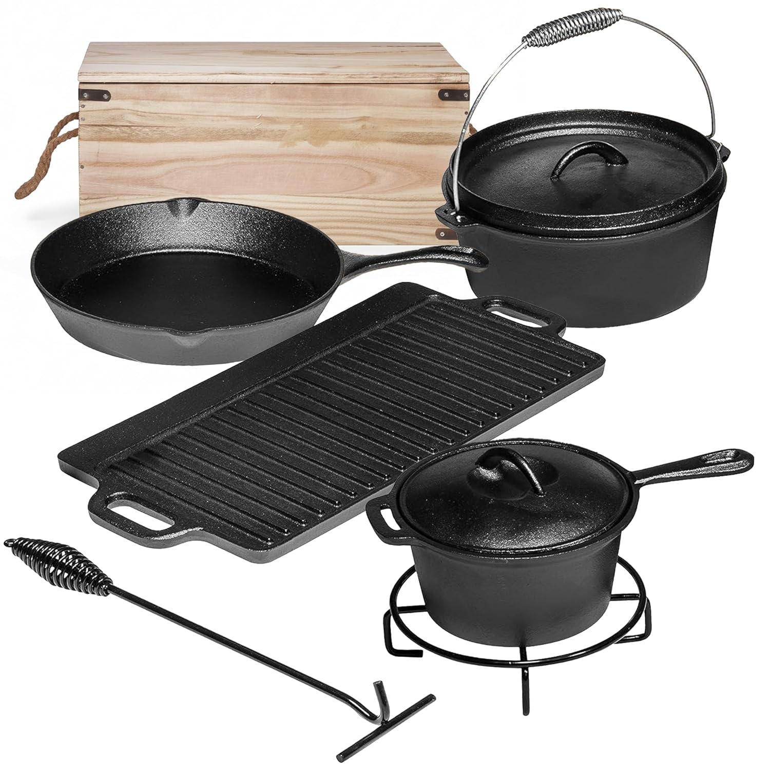 مجموعة أدوات الطهي للتخييم مكو - مراجعة Camping Cooking Dutch Oven وسعره