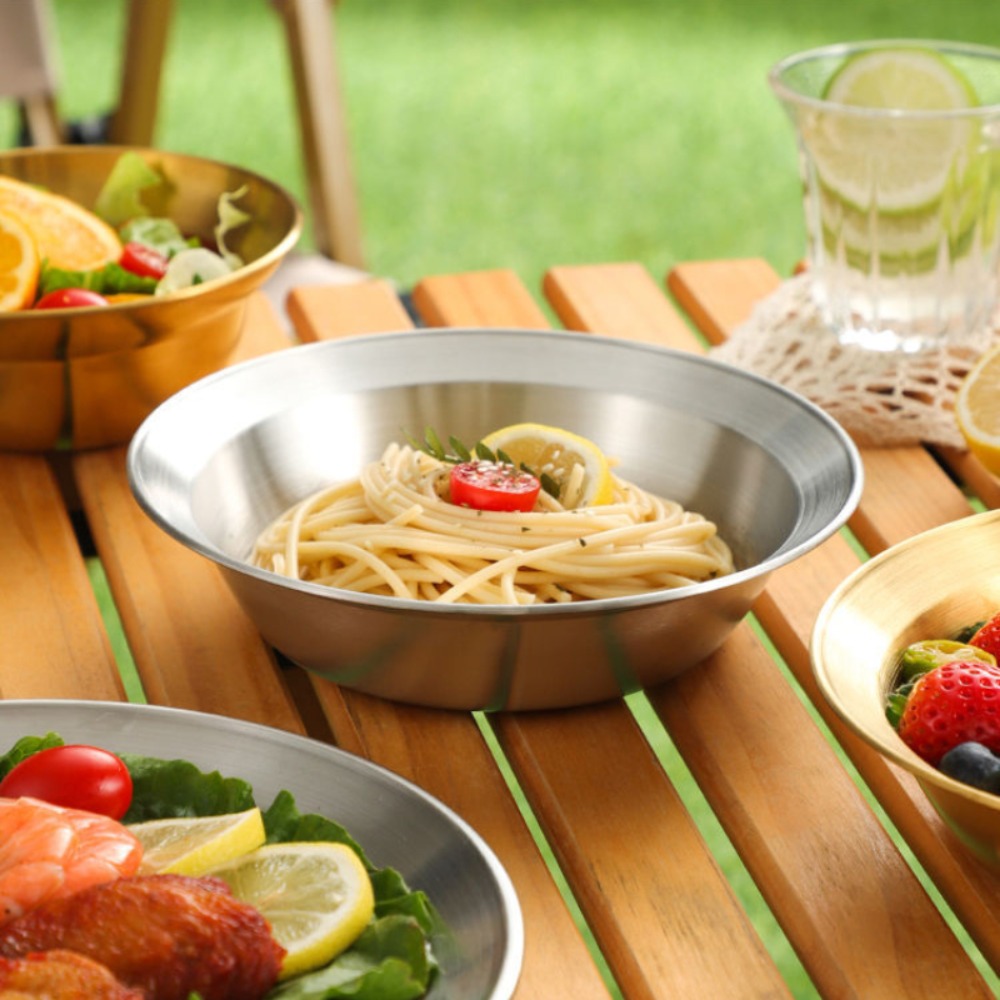 طقم أدوات مائدة من الفولاذ الم - مراجعة Camping Cooking Plate وسعره