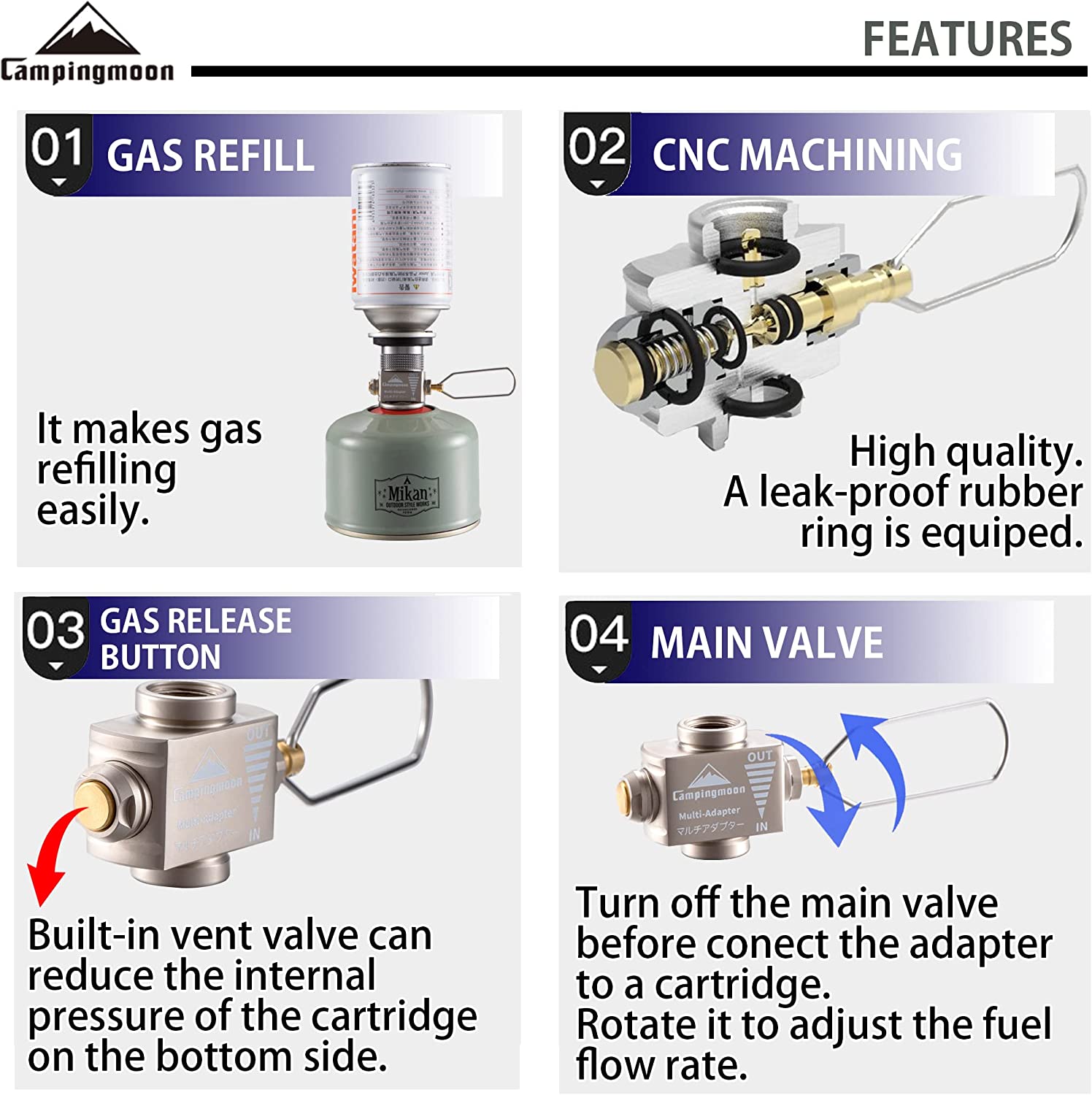 موقد غاز محول توفير الغاز مع م - مراجعة Camping Cooking Gas Stove وسعره