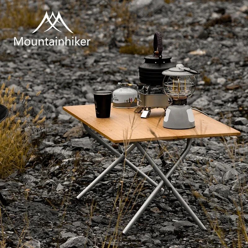MOUNTAINHIKER-طاولة خيزران للت - مراجعة Camping Cooking Table وسعره