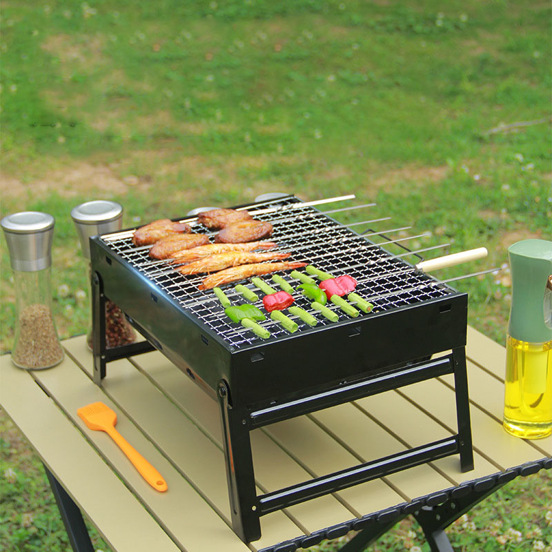 شواية سوداء صغيرة من الفولاذ ا - مراجعة Camping Cooking Roll وسعره